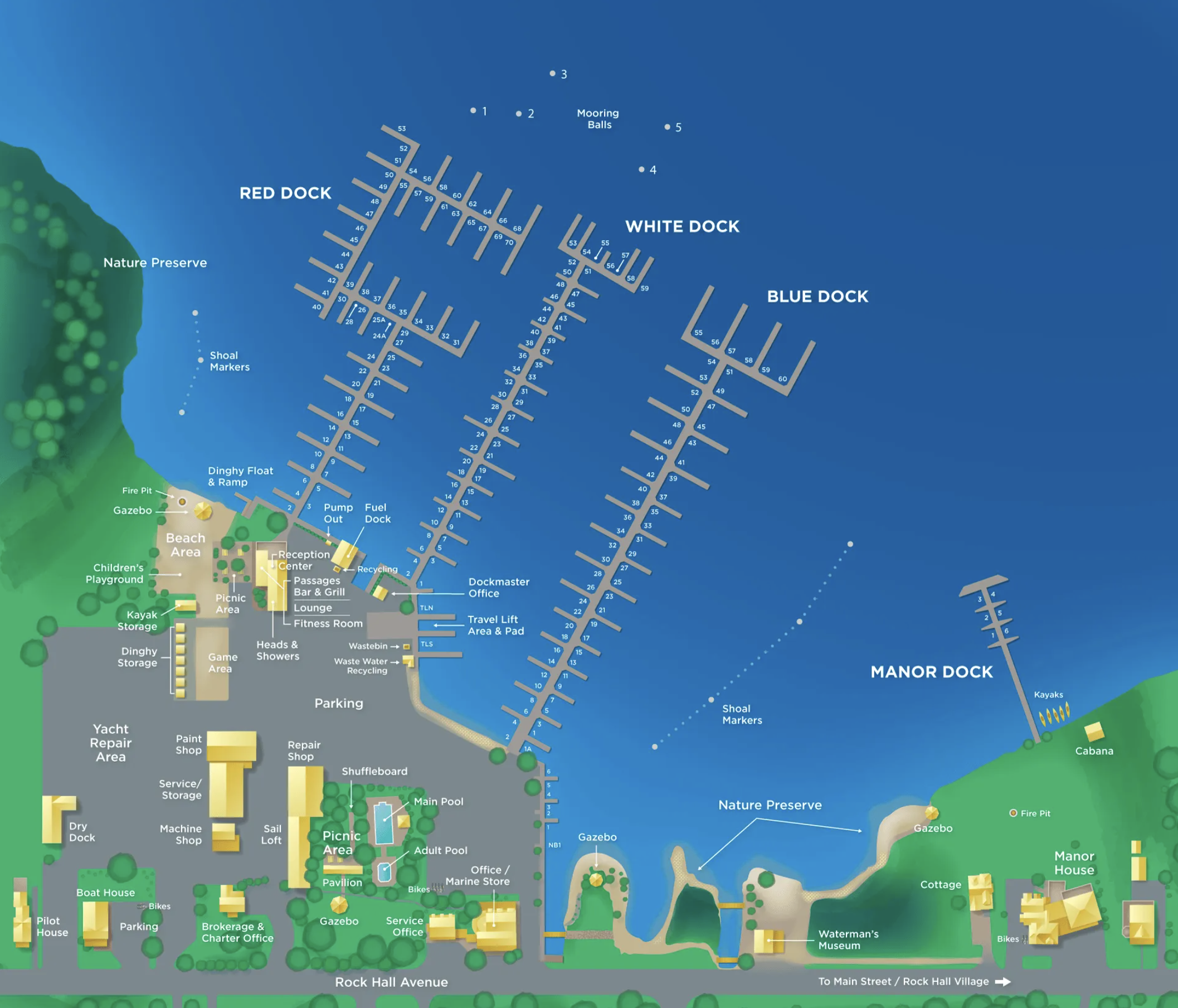Haven Harbour Marina Rock Hall map layout