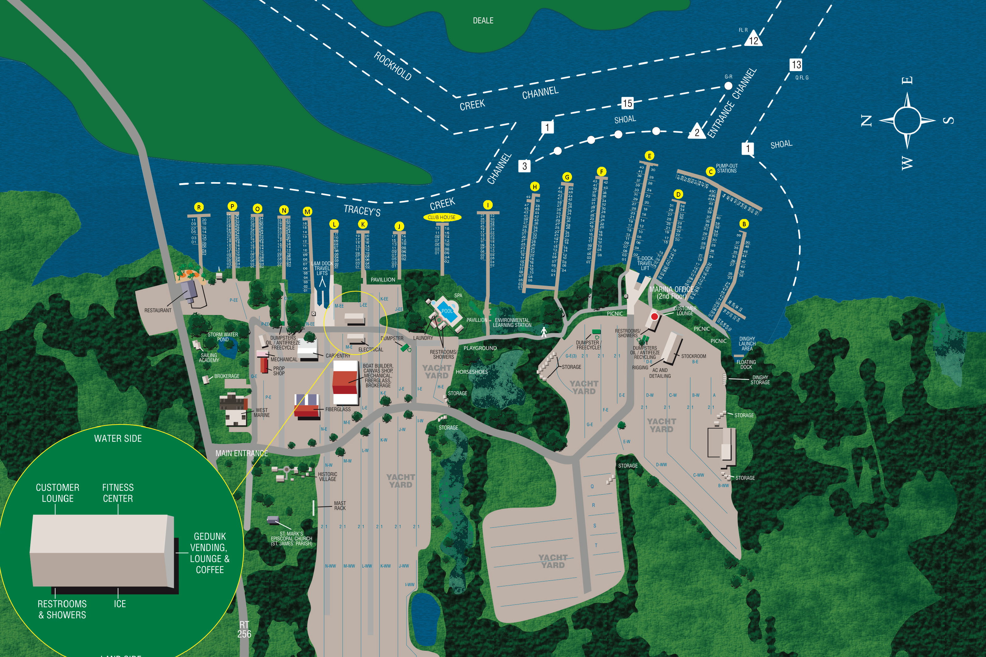 Herrington Harbour North map layout