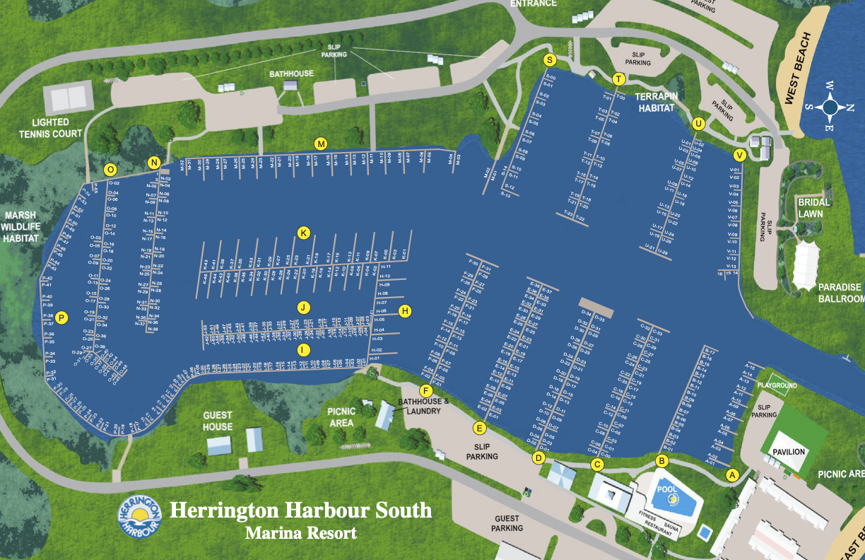 Herrington Harbour South map layout