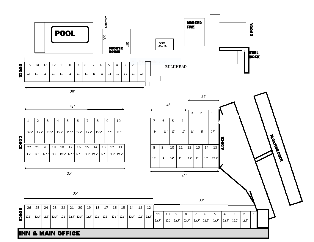 Knapps Narrows Marina map layout