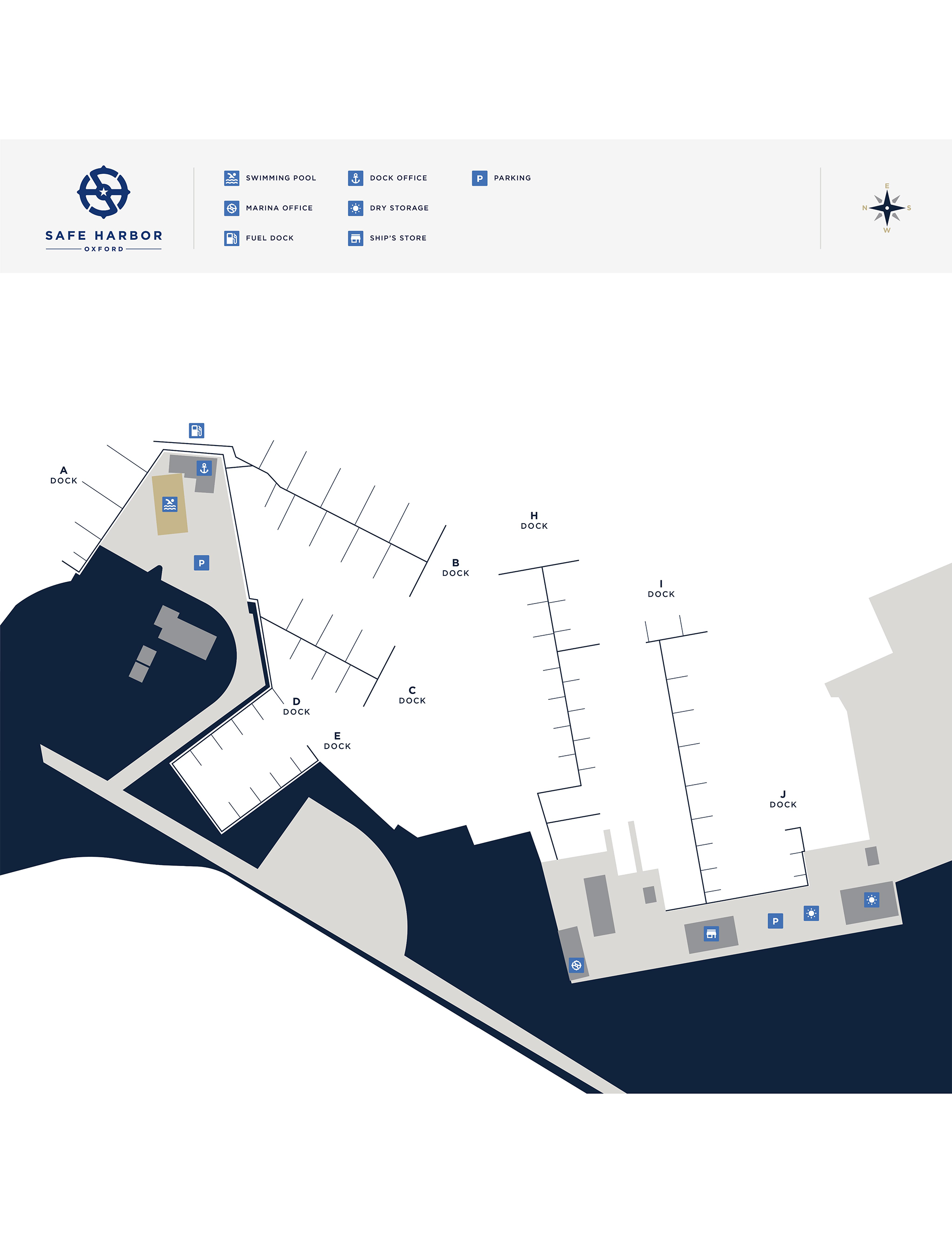 Safe Harbor Oxford Marina map layout