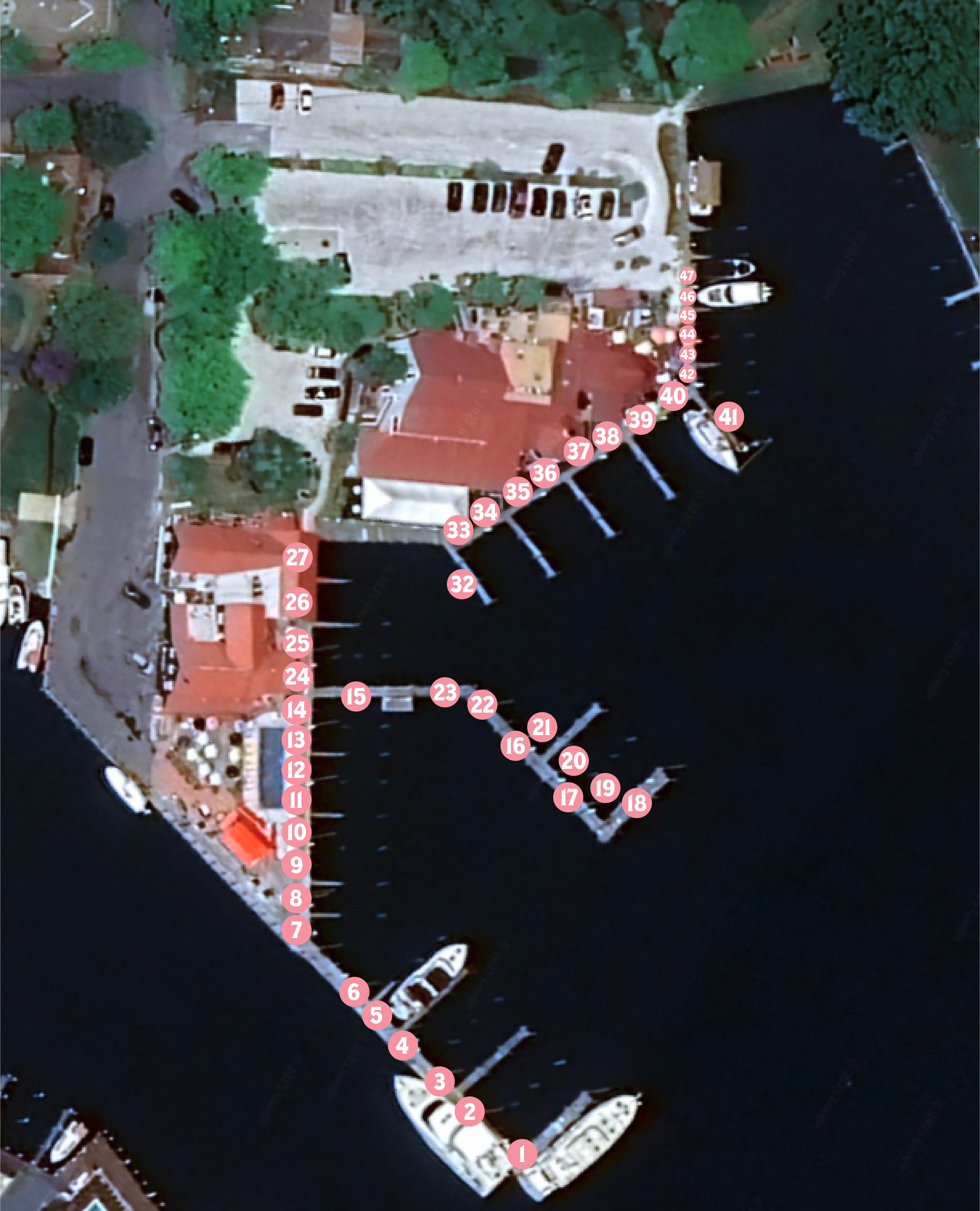 St. Michaels Marina map layout