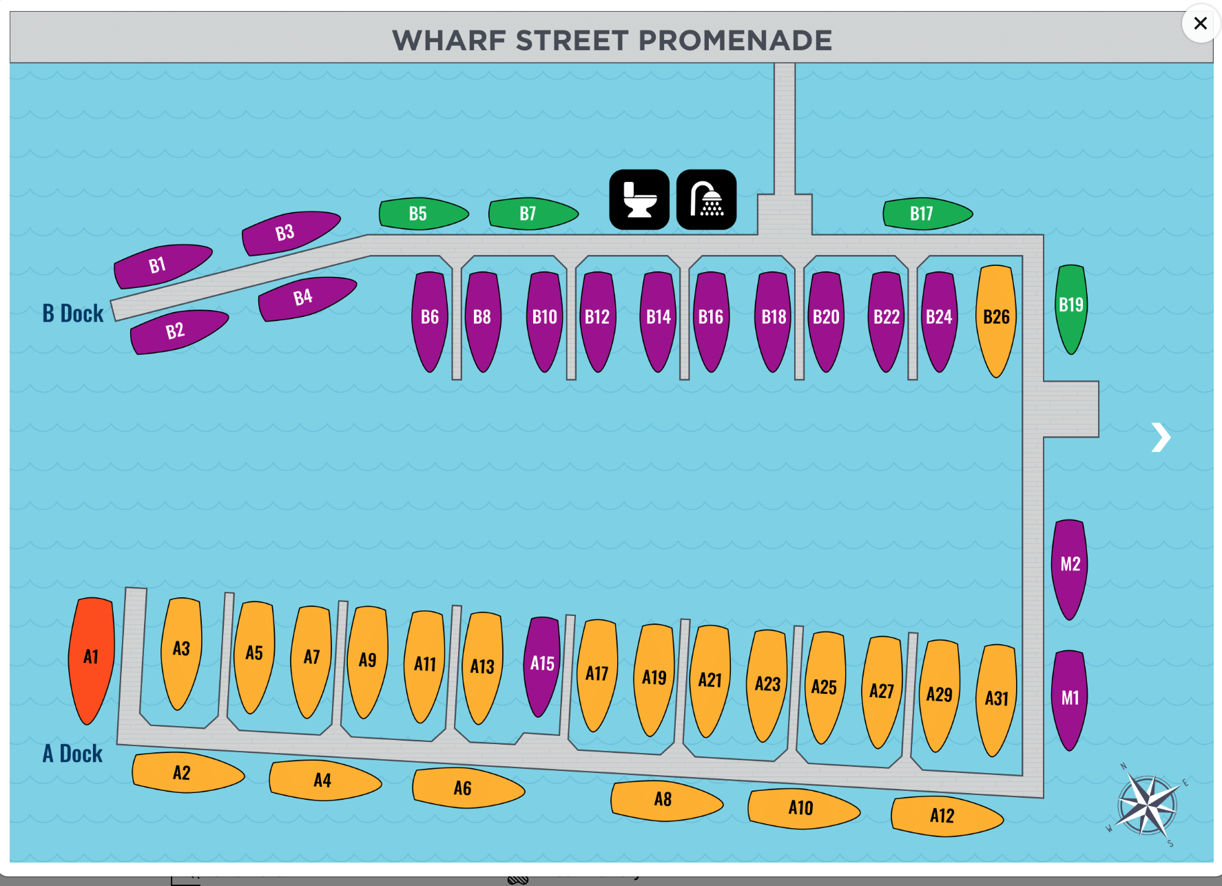 The Wharf Marina map layout