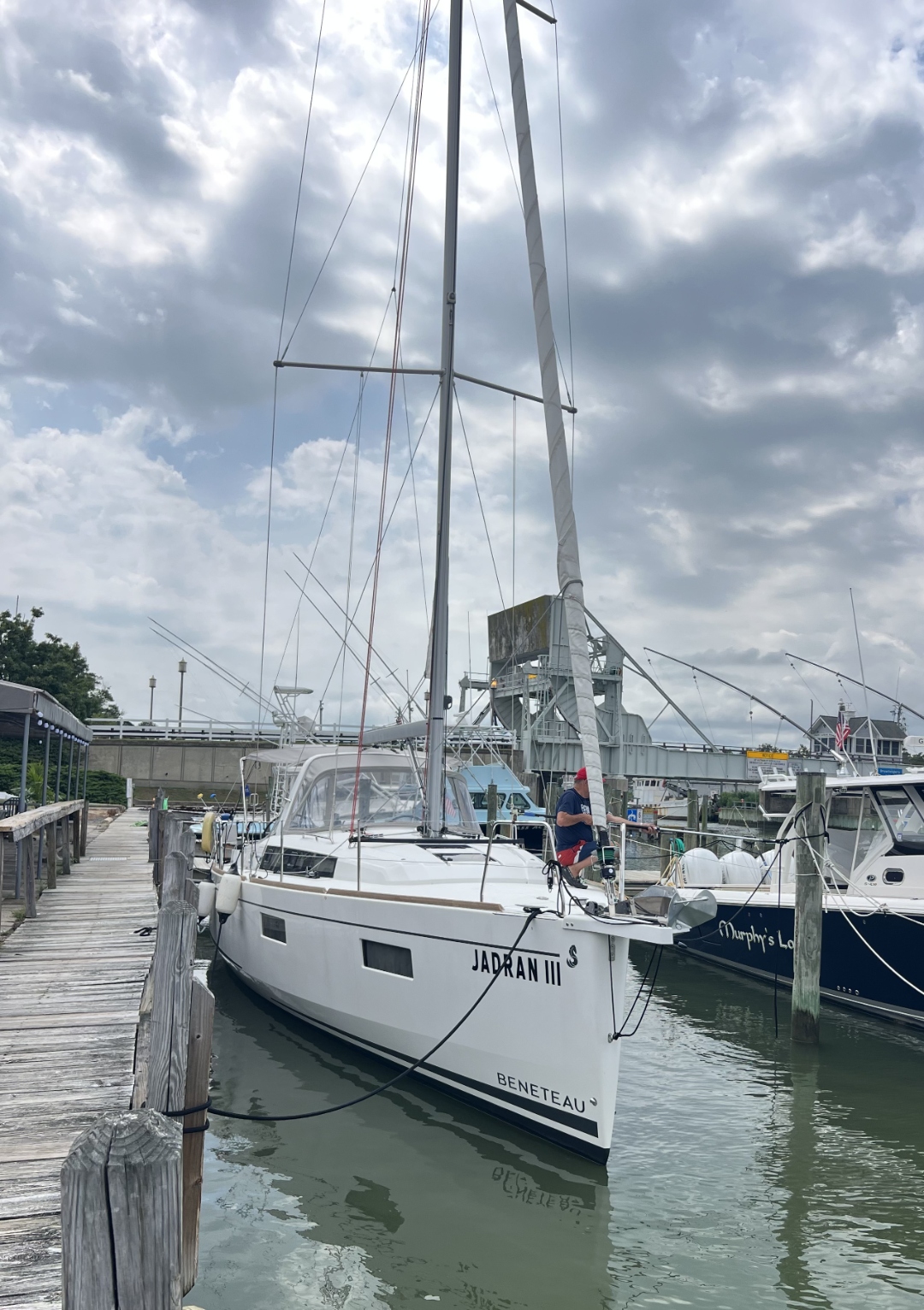 JADRAN III bow at dock